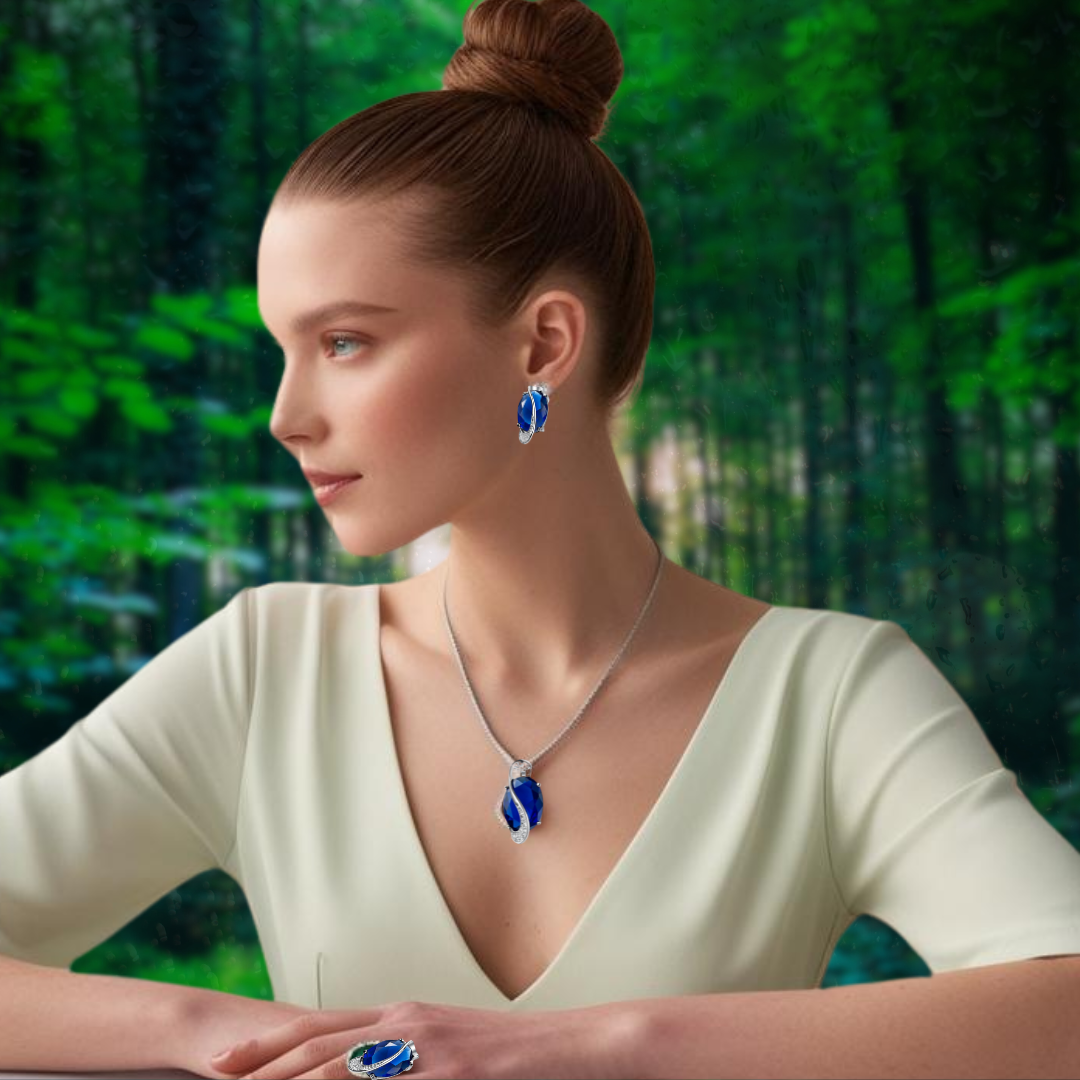 Luxeverdant Pear-cut Emerald Gold Jewelry
