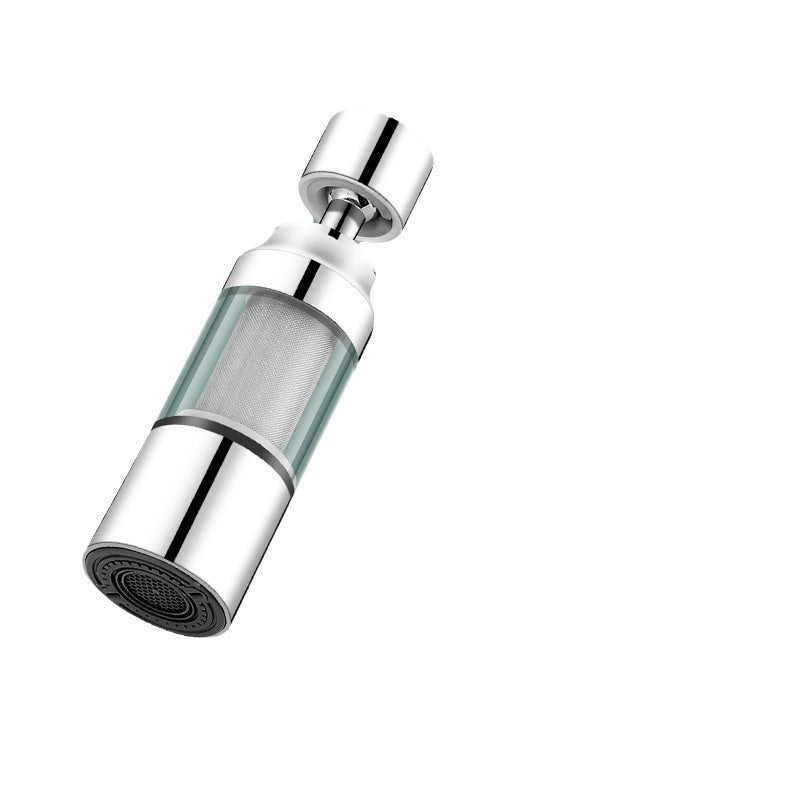 Cylindrical Double-Filter Anti-Splash Faucet Head