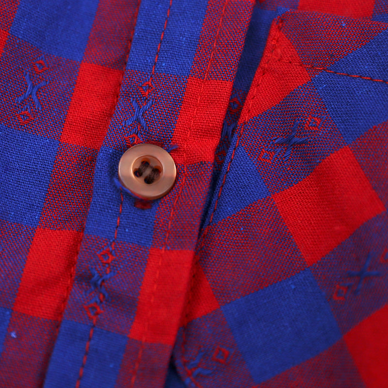 Ensemble trois pièces chemise à carreaux manches longues et pantalon en jean pour garçon