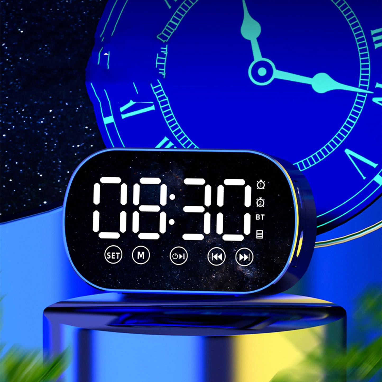 Mini haut-parleur Bluetooth sans fil multifonction miroir
