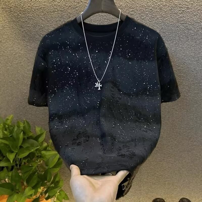 American-style Heavy Short-sleeved T-shirt Men's Summer High Sense