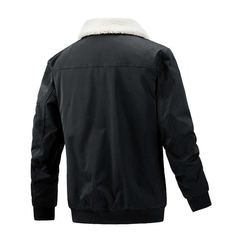 Chaqueta fina de algodón de talla grande para hombre, informal, ropa de trabajo