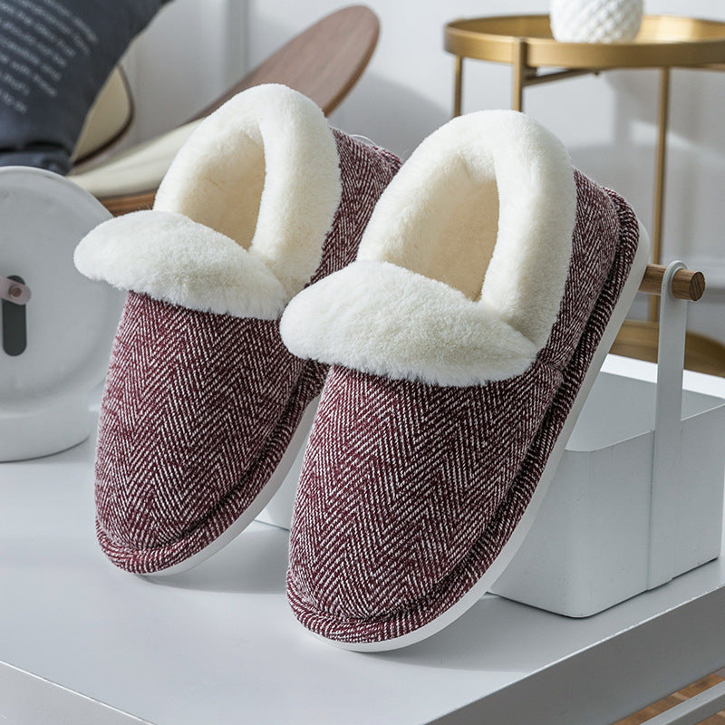 Botas de un solo paso acolchadas de terciopelo de invierno para mujer