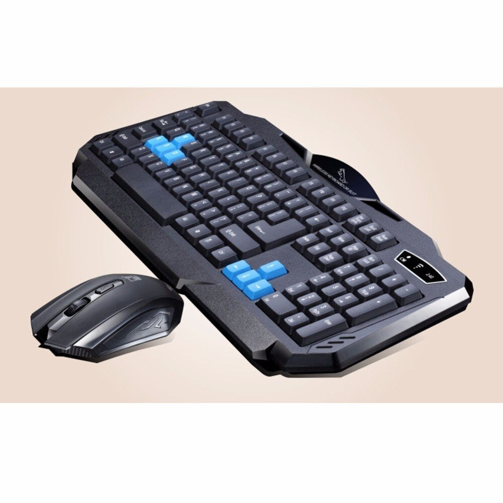 1 ensemble de combos clavier-souris sans fil noirs durables, à la mode, colorés et ergonomiques pour ordinateurs de bureau et ordinateurs personnels
