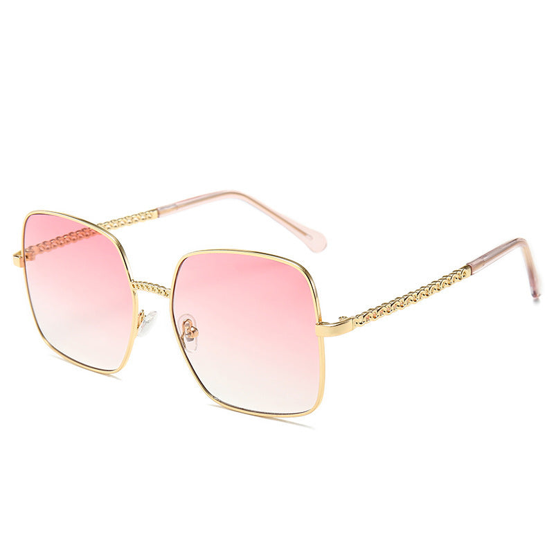 Gafas de sol de red grandes con montura