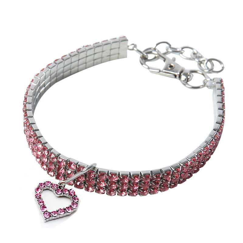 Collar de mascota con forma de corazón
