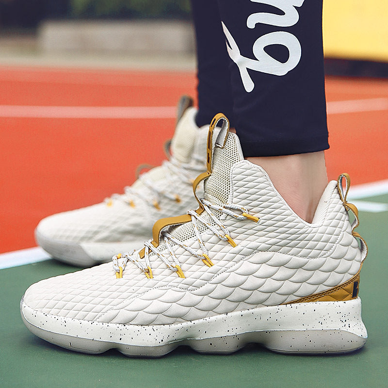 Chaussures de basketball de grande taille antichoc, montantes, pour sports de plein air