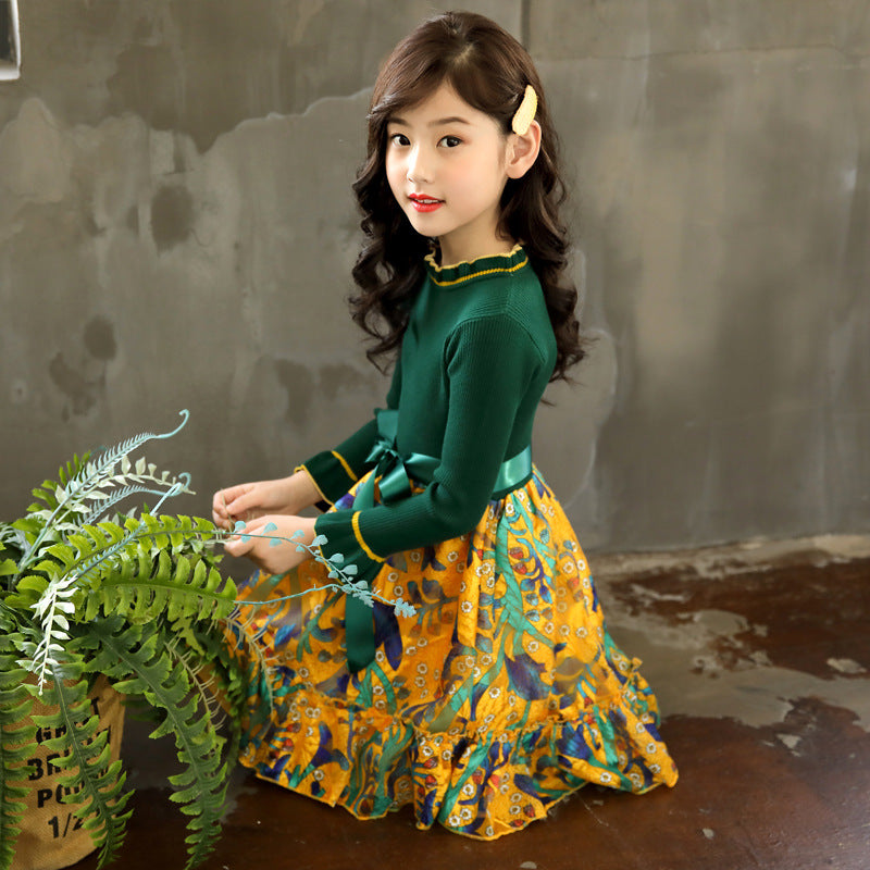 Vestido floral de niña