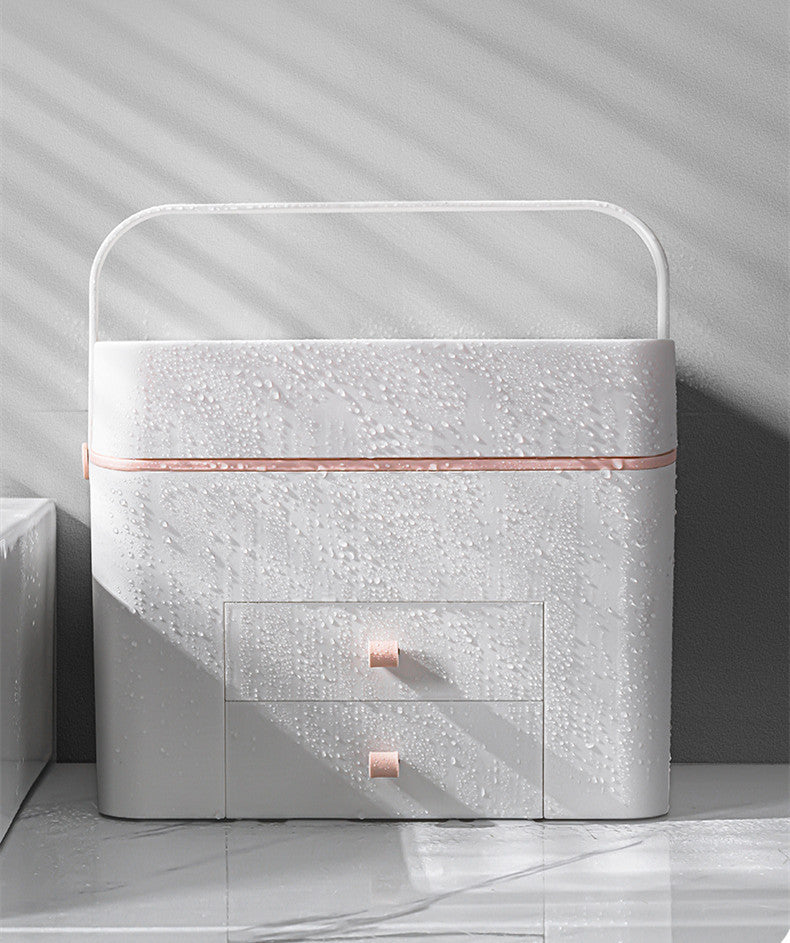Grande Capacité avec Miroir Trousse de Maquillage Nouvelle Boîte de Rangement Portable Grande Taille Super Tendance Valise pour Femmes