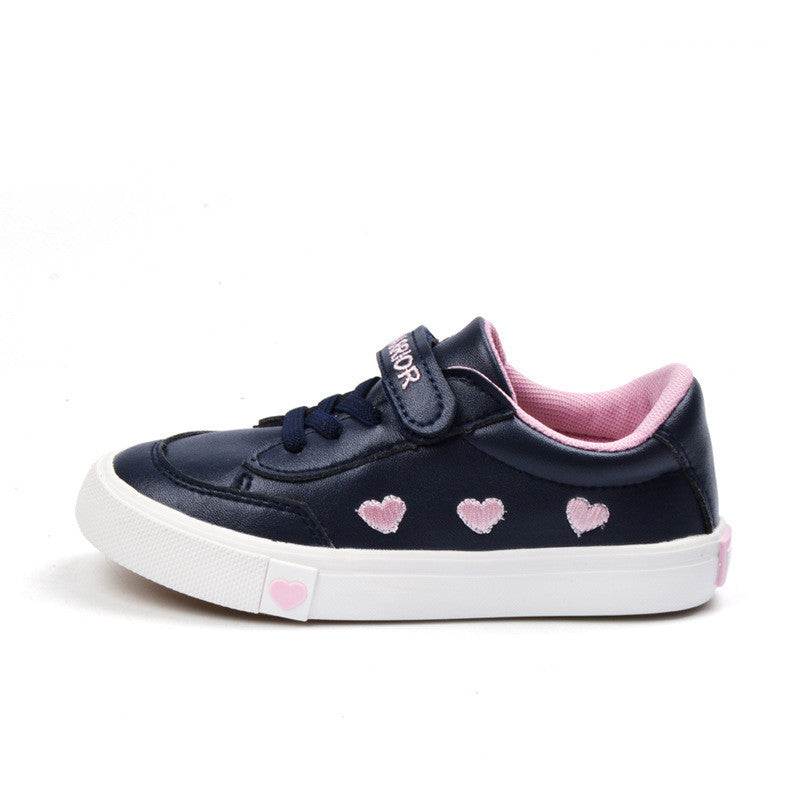 Zapatos de lona originales para niños, nuevos para niños y niñas, zapatos de cuero blancos para niños grandes que combinan con todo