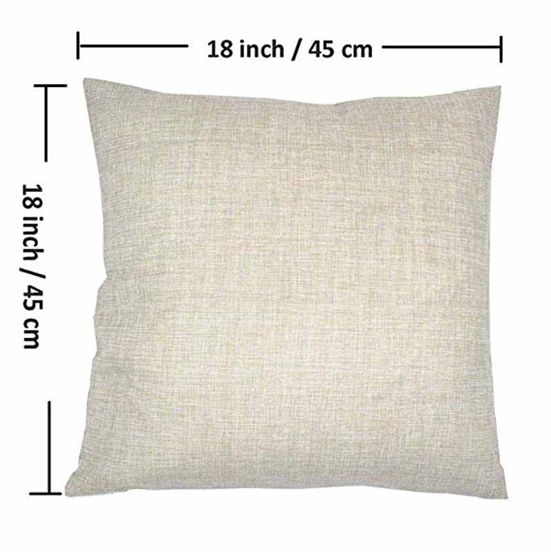 Housses de coussin carrées décoratives en coton et lin motif Datura – Lot de 4 housses de coussin 45 x 45 cm