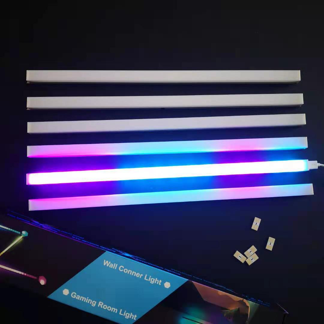 Lámpara de pie vertical LED RGB para esquina de sofá, estilo nórdico, para sala de estar moderna y sencilla, crea ambiente