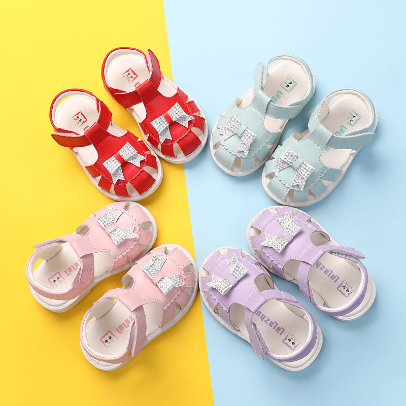 Zapatos de bebé princesa, sandalias de cuero para niñas pequeñas, zapatos para niños pequeños