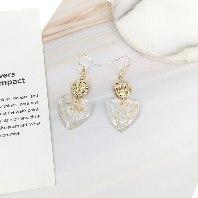 Boucles d'oreilles en acrylique Feuilles d'Or Tempérament