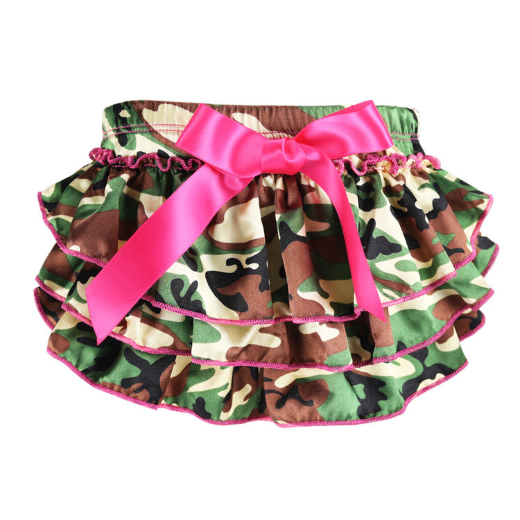Pantalones cortos de satén con encaje para niños