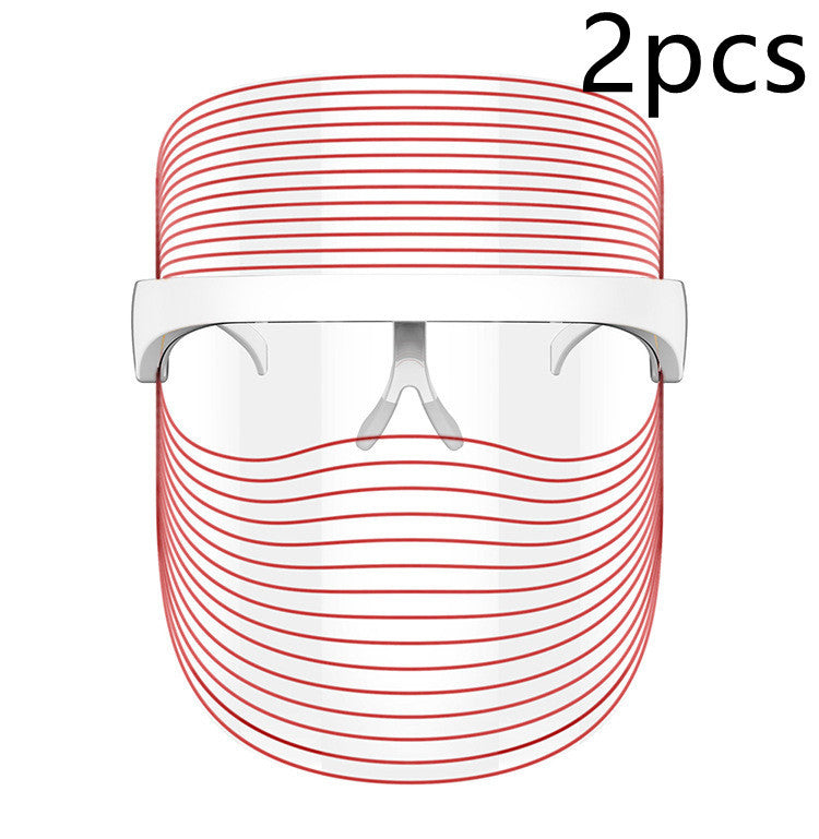 Masque LED 7 Couleurs Thérapie Lumière Rouge Rajeunissement de la Peau Masseur Beauté Maison Visage Blanchissant Anti-Âge Appareil de SPA
