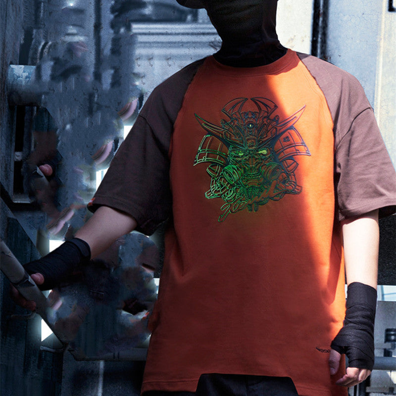 Punk American Street Loose Round Neck Short Sleeve Men