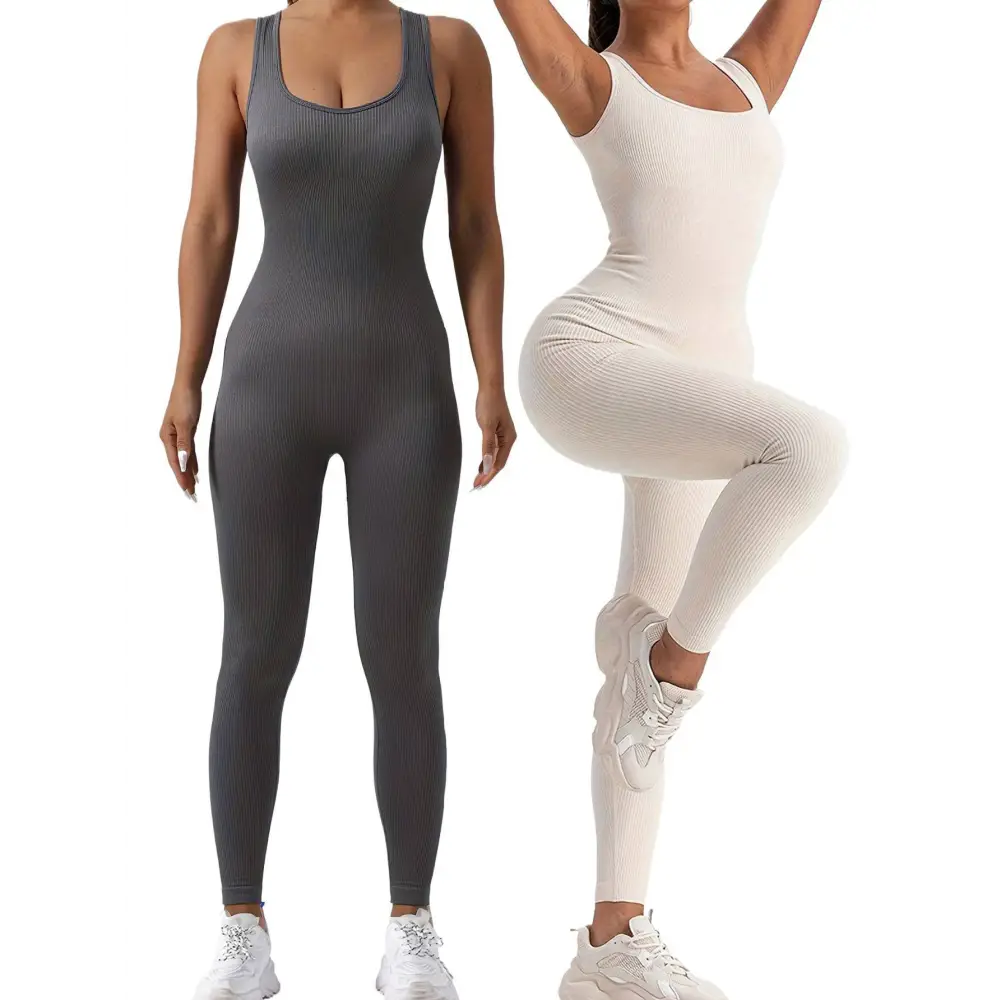 2-Pack Ribbed Seamless Jumpsuits – Women's Sport & Casual Wear