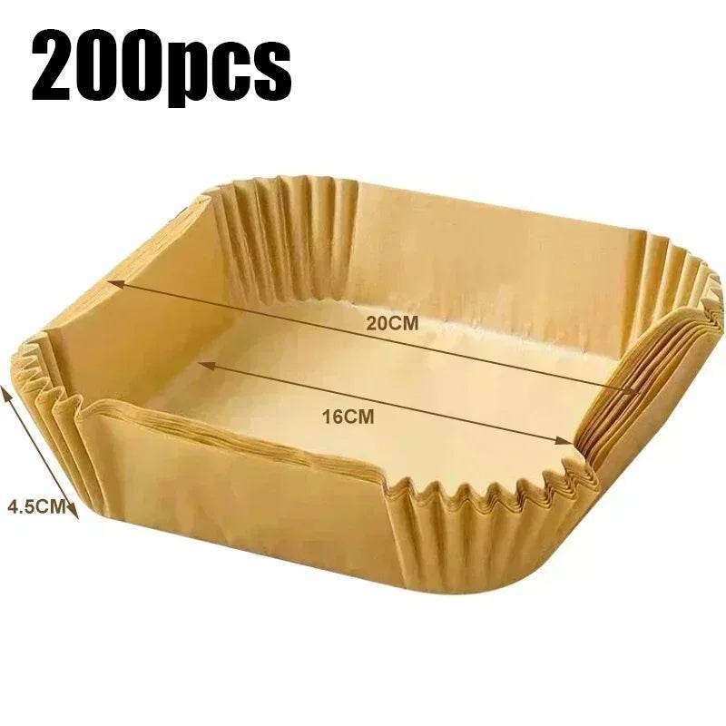 Accessoires en papier pour friteuse à air chaud, papier de cuisson jetable antiadhésif pour friteuse à air chaud, papier parchemin pour four à convection