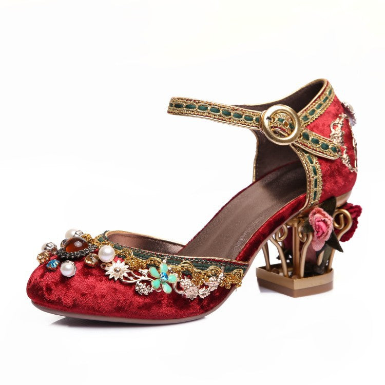 Large Size Retro Wedding Shoes