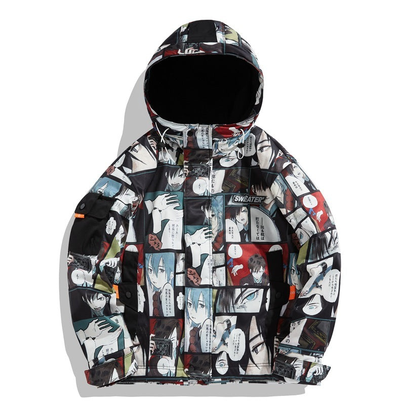 Doudoune chaude à capuche pour homme
