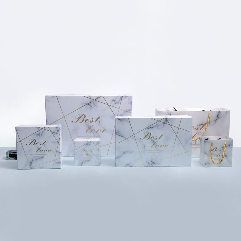 Boîte-cadeau Saint-Valentin marbrée