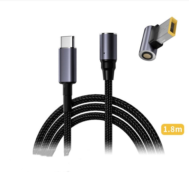 Cable de transferencia magnético de succión rápida PD con puerto cuadrado tipo C