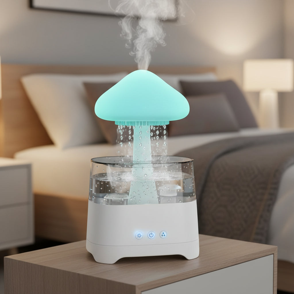 Rain Cloud Humidifier – 7-Color Aromatherapy Diffuser with Remote for Bedroom