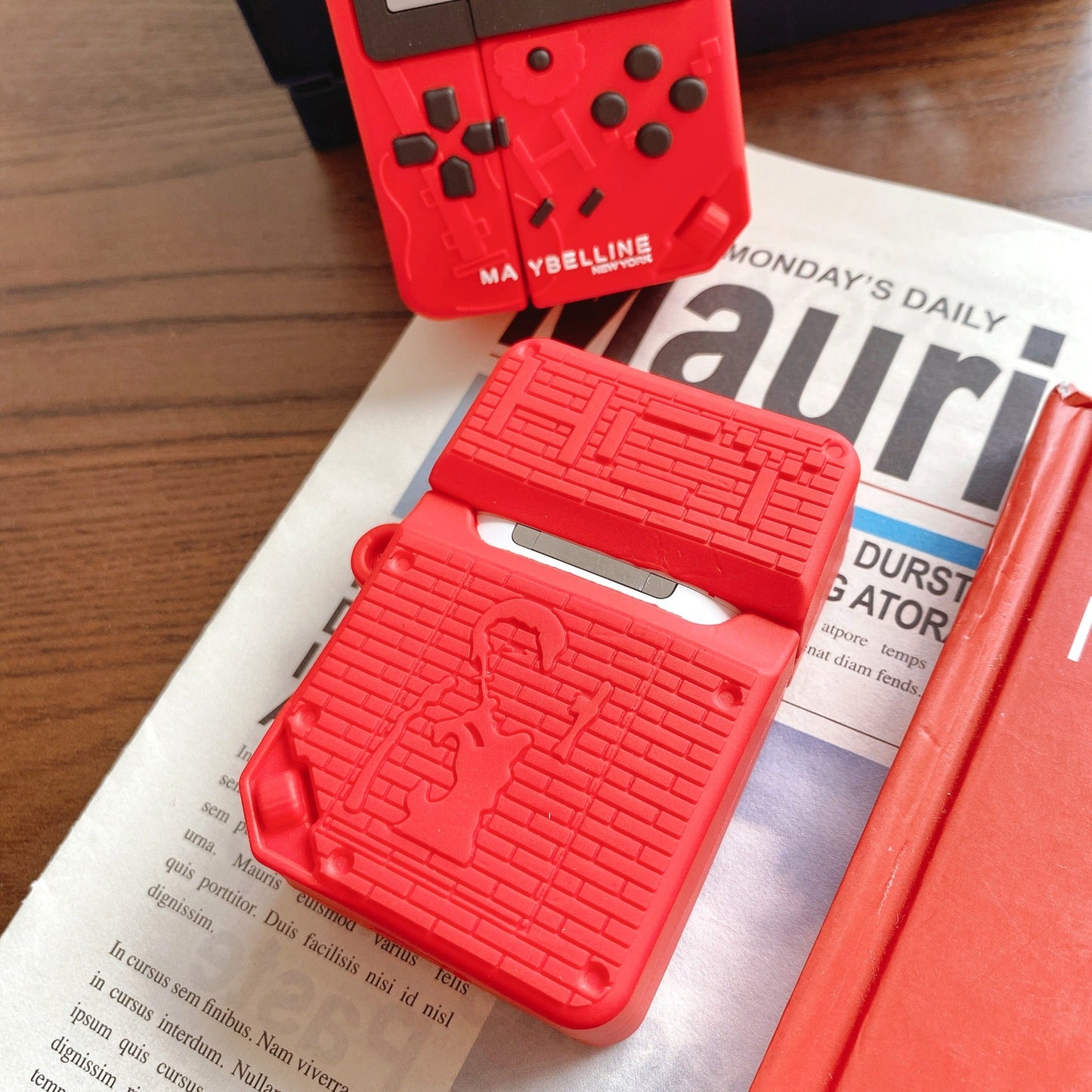 Étui rouge pour casque de jeu