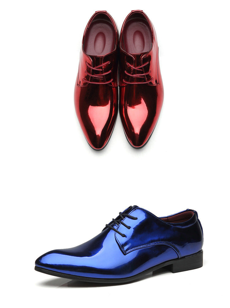 Chaussures en cuir à bout pointu britanniques pour hommes, mode, chaussures pour hommes en cuir brillant, chaussures en cuir de commerce extérieur Amazon Wish LAZADA