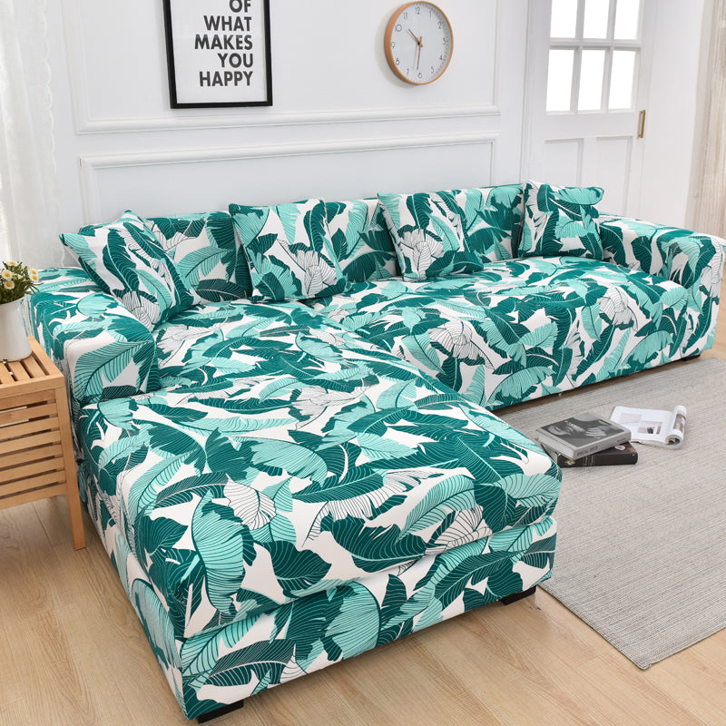 L Shape For Living Room Sofa Protector Anti-dust Elastic Stretch Covers