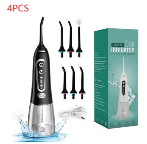 Set de Hilo Dental Eléctrico Portátil con 6 Cabezales
