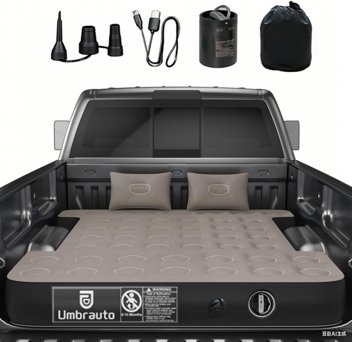 Lit gonflable pour benne de pick-up Chevrolet 1,68-1,77 m | 1,83-1,98 m