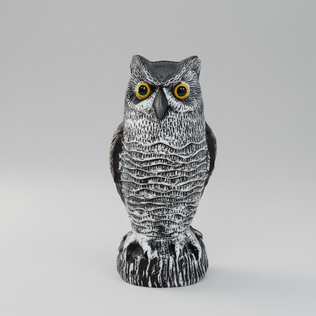 Owl Bird Repellent Decoy Set of 2 Realistic Garden Pest Deterrent