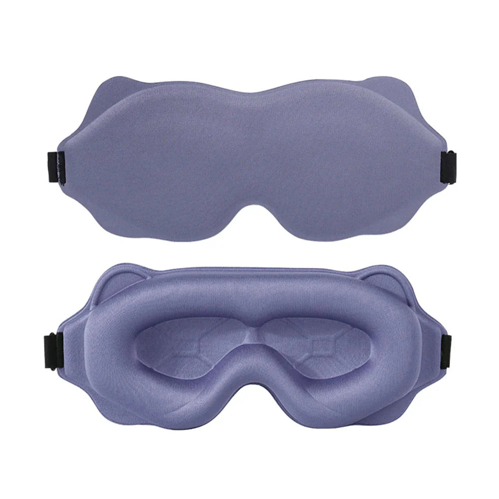3D Contoured Sleep Mask | Breathable Light-Blocking Eyeshade for Travel