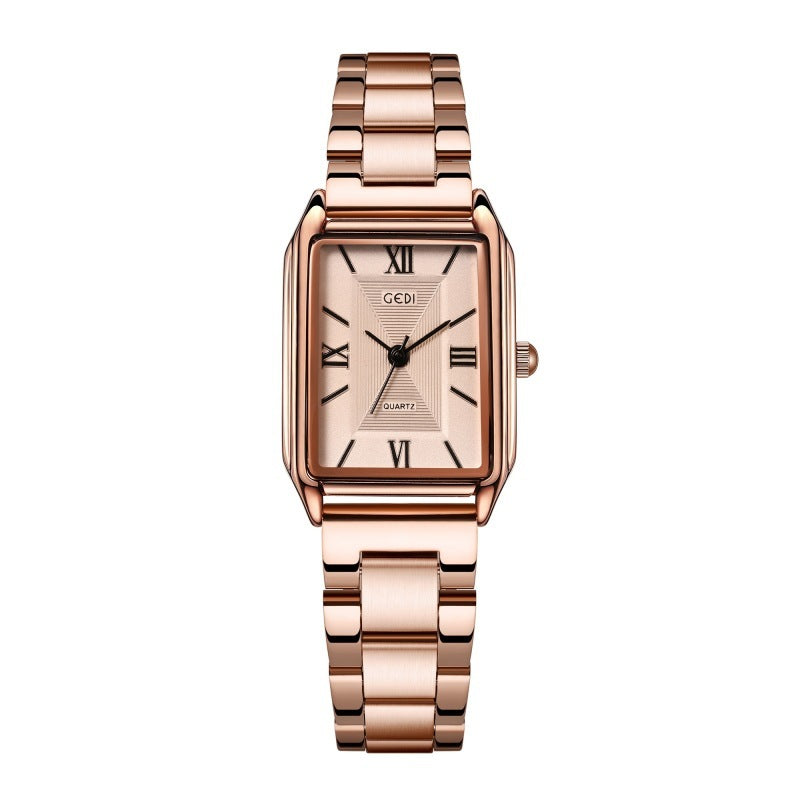 Classic Simple Square Watch – Affordable Luxury Steel Belt
