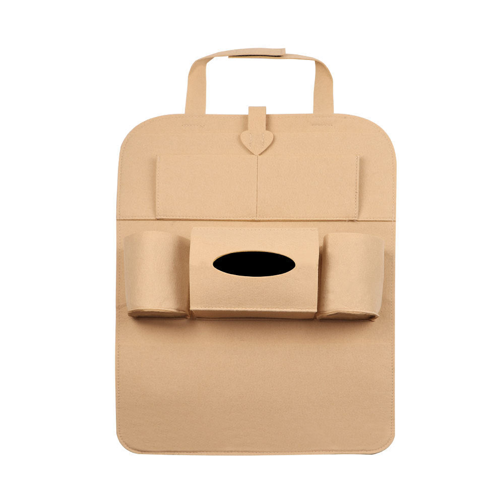 Bolsa de almacenamiento para coche, de fieltro, para la parte trasera del asiento, larga y grande