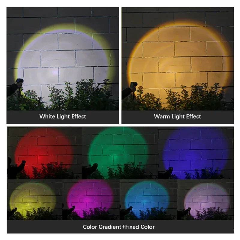 9 LED Solar Spotlights | Waterproof Outdoor Garden & Patio Lights