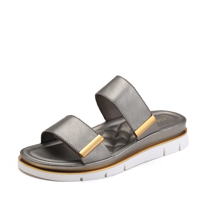 Platform Slippers Velcro Fashion Women