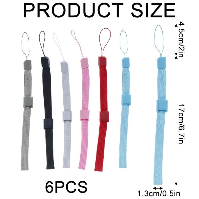 Wrist Strap,6Pcs Adjustable Phone Lanyards,Multi Purpose Wristbands With Lock Fo