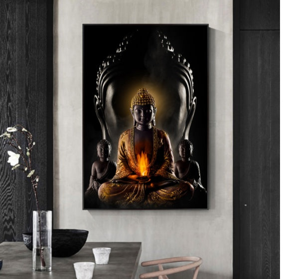 Tableaux sur toile mural Bouddha Dieu Peintures murales modernes sur toile Bouddha Images sur toile Affiches de bouddhisme Décoration murale