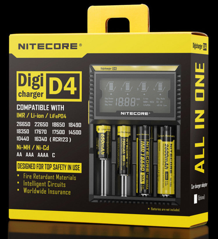 Descargar imágenes principalesDescargar imágenes de variantesDescargar imágenes de descripciónCargador de batería Nitecore D4 D2 Nuevo I4 I2 Digicharger LCD Circuitos inteligentes Seguro global li-ion 18650 14500 16340 26650
