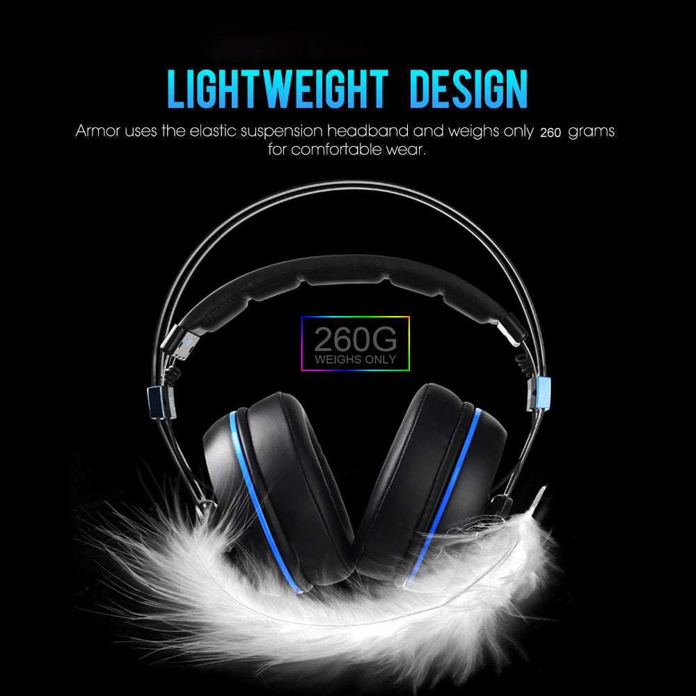 Casque filaire avec son stéréo ambiophonique coloré