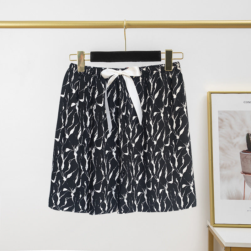 Pantalon de pyjama en soie de coton pour femme, short d'été fin et décontracté