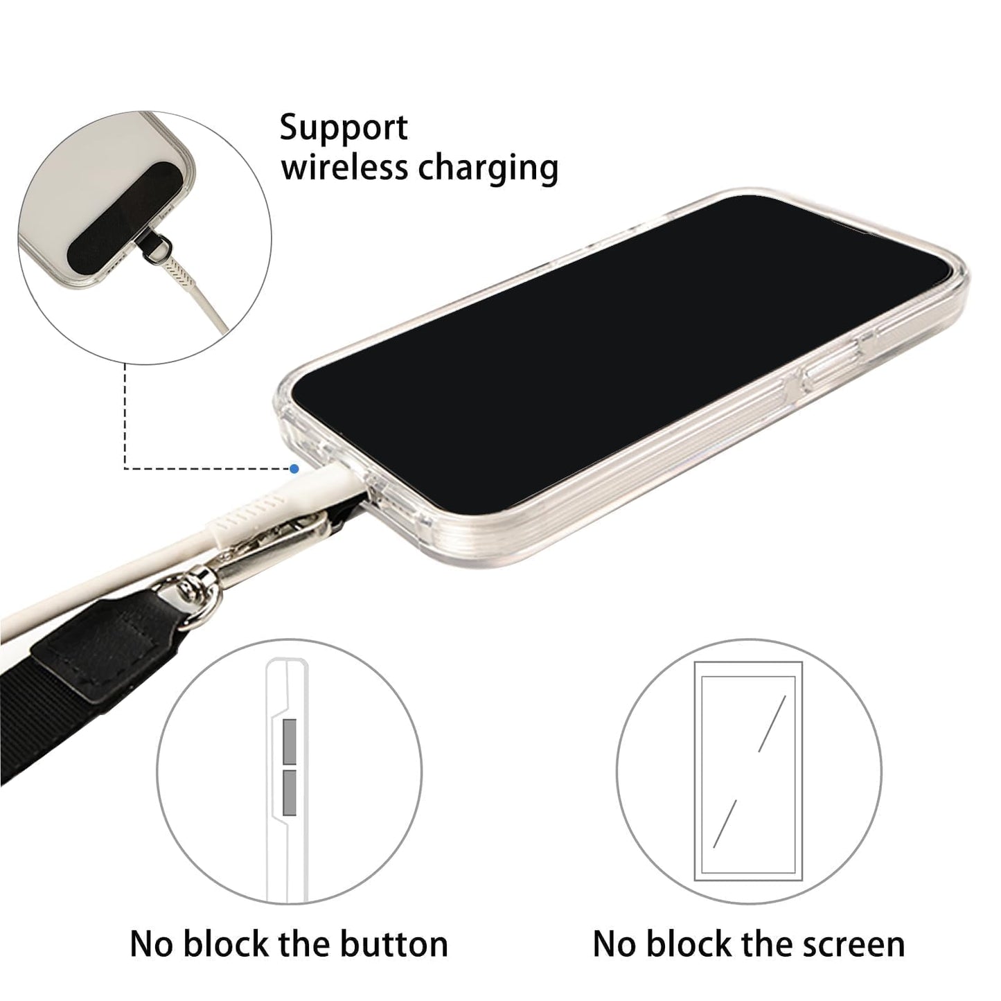 Pcs Clip For Cell Phone Lanyards And Wrist Straps, Phone Lanyard Crossbody, Anti