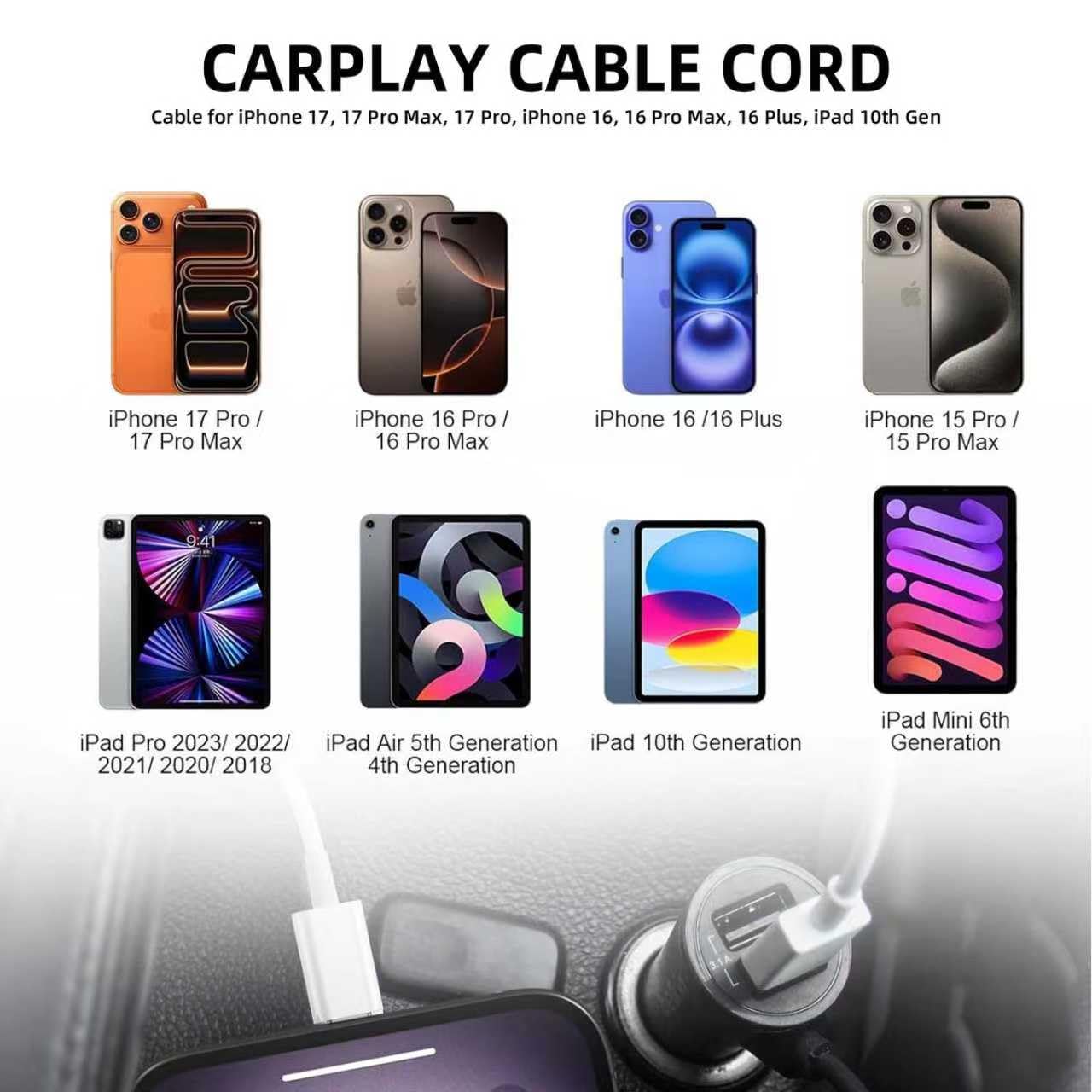 Cable Cord Iphone 16 17 Usb A To Usb C Cable For 17 Air/17 16 15 Pro Max ,Plus,