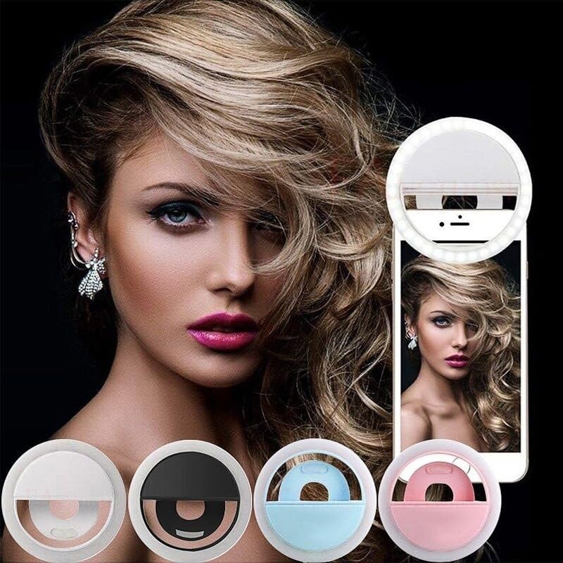 Selfie Ring Light For Iphone And Android, Portable Ring Light With 3 Light Level