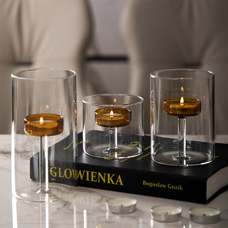 Candelabro de cristal para mesa de comedor, adornos para cenas