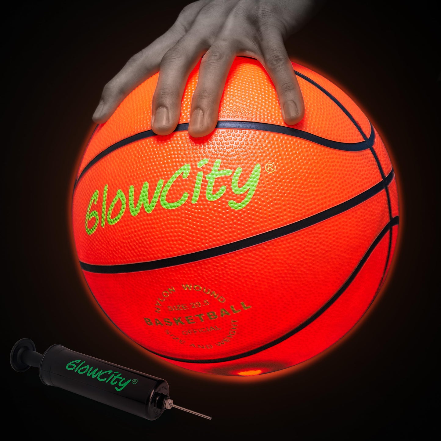 NightGlow LED Basketball - Red Light-Up Sports Ball for Teens & FamilyNightGlow LED Basketball - Red Light-Up Sports Ball for Teens & Family