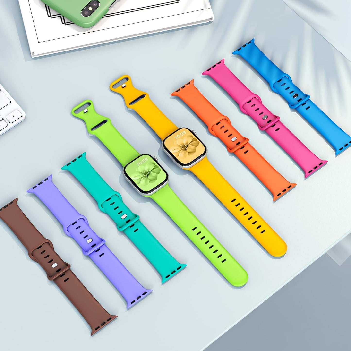 Bracelets de sport pour Apple Watch pour femmes et hommes, 38 mm 40 mm 41 mm 42 mm 44 mm 45 mm 46 mm 4